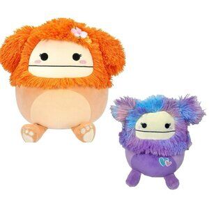 Squishmallows Shasta 12" Peach Bigfoot & Eden The Sasquatch 10" Plush Bundle 2
